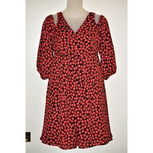Colleen Atwood Disney XS Heart Dress Alice Through the Looking Glass Red Black